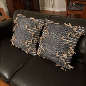 Bohemian Beige and Black Accent Pillows